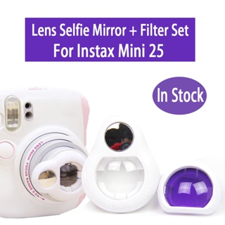 適用於 Instax Mini 25 鏡頭自拍鏡 + 濾鏡套裝 Mini 26 + 相機自拍鏡 鏡頭套裝