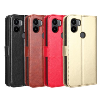 XIAOMI 適用於小米 Redmi A1+ A2 Plus A2+ 手機殼翻蓋豪華錢包 PU 皮革手機殼保護套帶卡夾