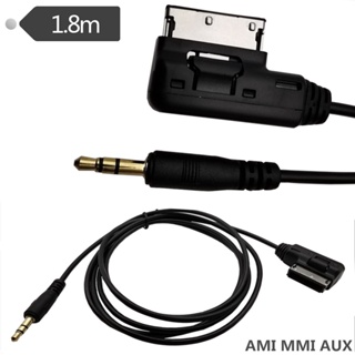 信號轉換線 DC3.5對AMI MMI AUX車用線3.5毫米插孔Aux-IN MP3音頻線 Audio PC cabl