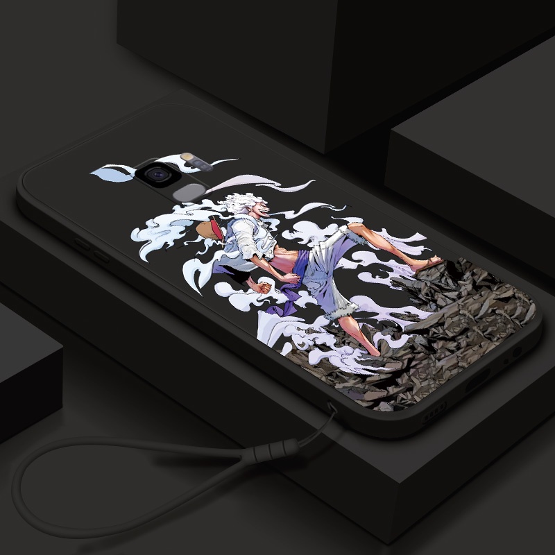 SAMSUNG 外殼三星 Galaxy S6 S7 Edge S8 S9 Plus 卡通動漫海賊王路飛手機殼防震軟矽膠套