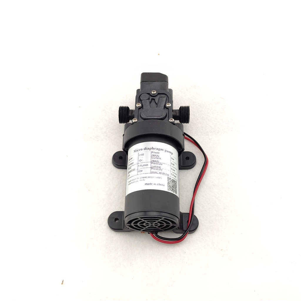 80w 小型電動自吸水泵 24v 12v 5.5L/min 帶內置風扇的高壓隔膜泵