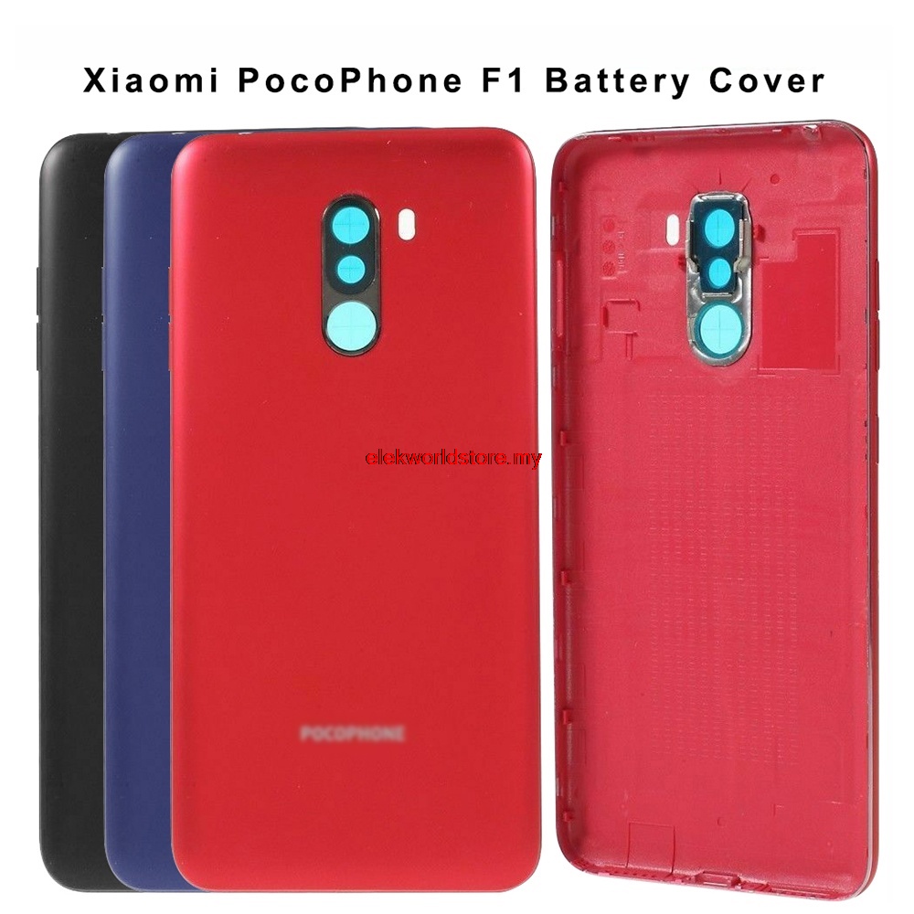 XIAOMI Yii-小米 Pocophone F1 電池蓋後殼後門殼 + 小米 Pocophone F1 更換相機框架