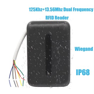 ♞,♘雙頻 125khz+13.56Mhz Wiegand 26 34 NFC 卡門禁控制從動讀卡器接近 RFID 讀卡