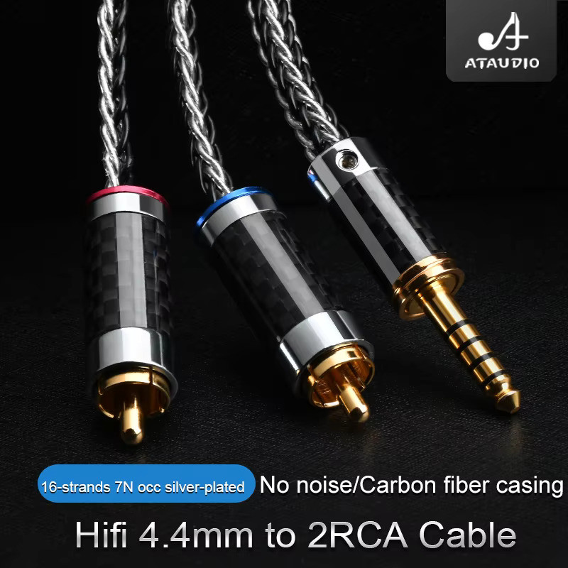 Hifi 4.4mm轉2RCA線高端鍍銀索尼WM1A/1Z PHA-1A/2A Z1R 4.4mm升級線