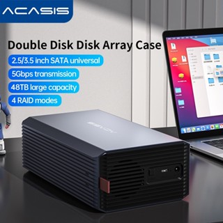 ♞,♘Acasis 3.5 英寸磁碟陣列盒 RAID 陣列櫃 USB3.0 轉 SATA 48TB 擴充套件 2.5/3.5