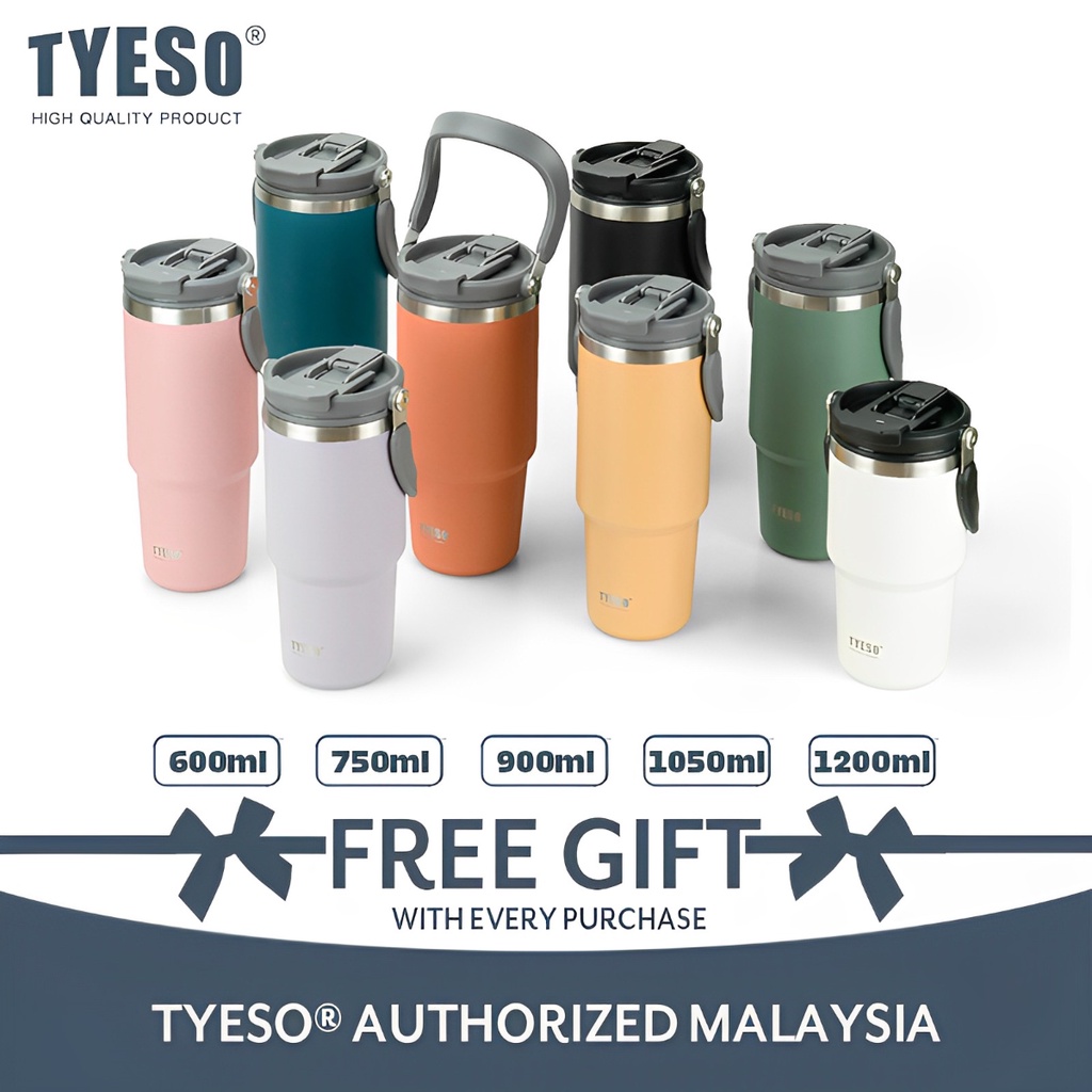 Tyeso TS-8826-TS8830 600/750/900/1050/1200ml 真空保溫杯保溫保冷帶把手水壺