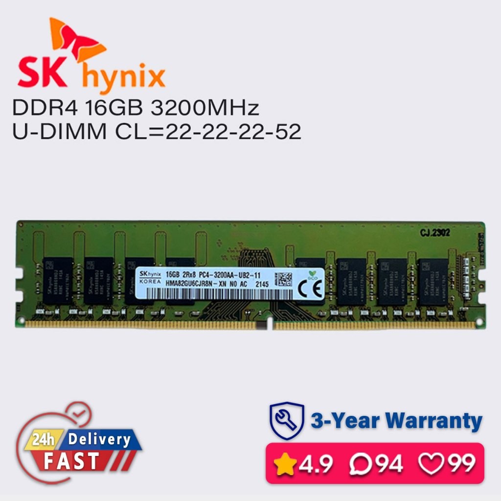♞,♘Sk Hynix海力士 16gb 8gb 4gb 3200mhz ddr4 ram 桌上型電腦內存 pc4 1.2