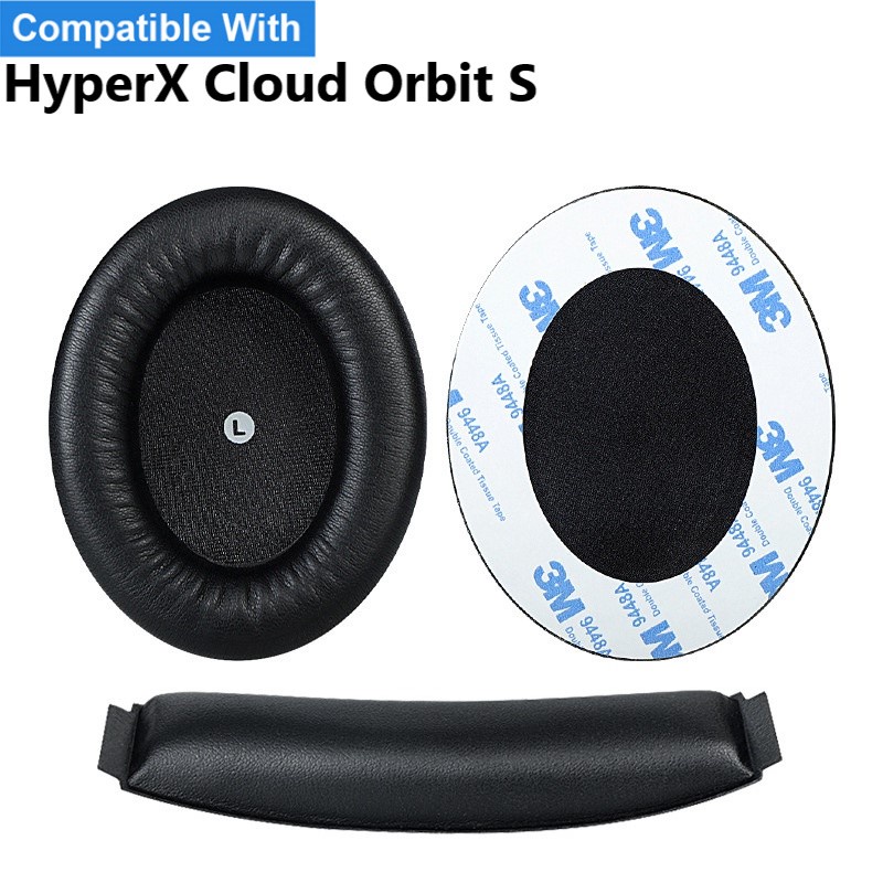 [Avery] 1 對替換耳機耳墊適用於 HyperX Cloud Orbit S 耳機頭帶耳墊墊海綿耳機耳罩
