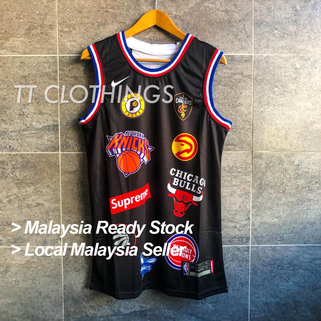 Supreme x Michael Jordan 23(黑色)聯名 NBA 籃球球衣 Singlet Jersi