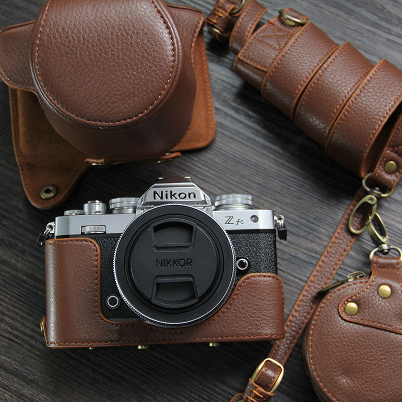 適用尼康/Nikon zfc相機包  復古皮套 Zfc攝影包真皮相機套保護套