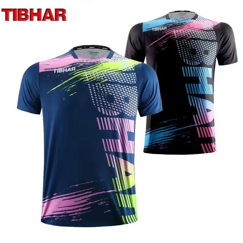 【免費定制】TIBHAR高乒乓球服套裝男女比賽服訓練短袖乒乓球衫T恤速乾運動衫