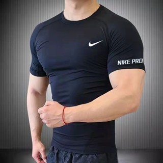 新款緊身衣男訓練短袖足球打底緊身衣男緊身型籃球彈力速乾T恤
