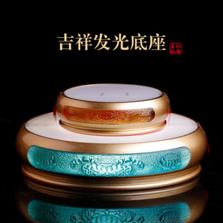 精品現貨~ 琉璃八吉祥發光底座佛具用品led插電燈蓮花座佛像底臺家居供佛臺