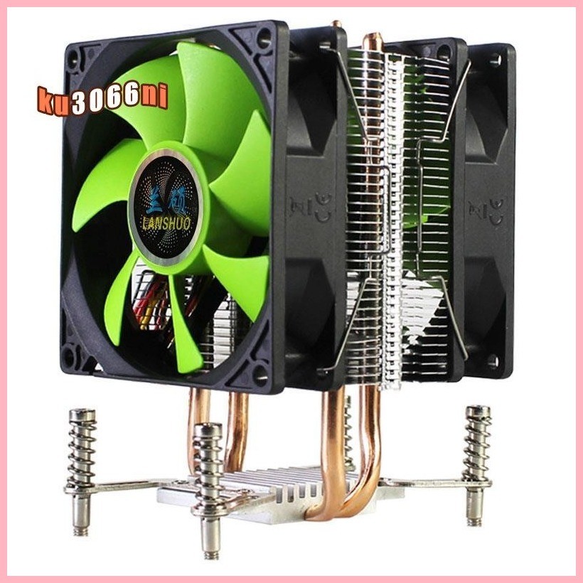 ♞,♘Cpu 散熱器 CPU 冷卻器 2 熱管超靜音冷卻風扇,適用於 LGA 2011 X79 X99 X299(3 針