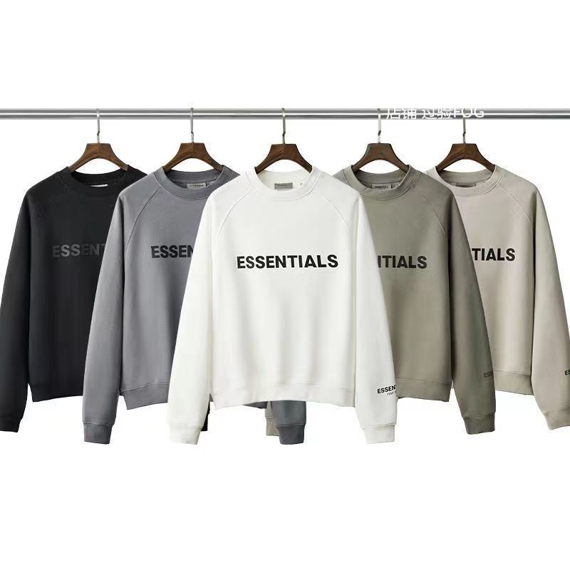 Fog FEAR OF GOD ESSENTIALS 圓領長袖衛衣寬鬆高街外套情侶上衣潮