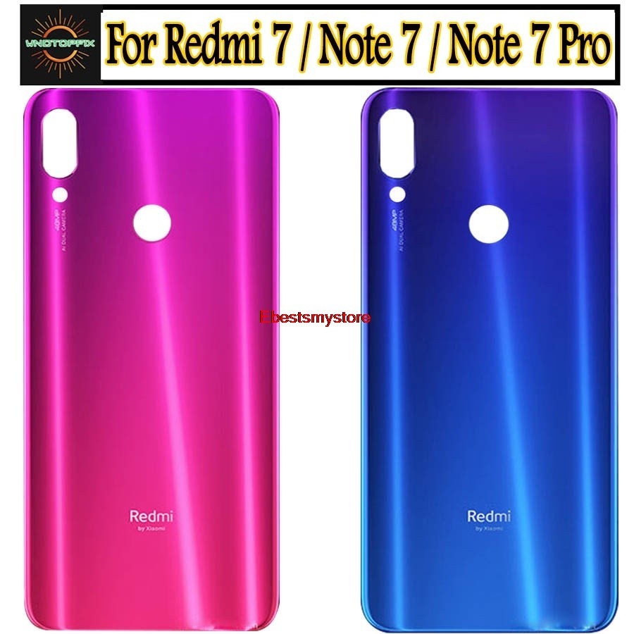 REDMI XIAOMI Ebsmy-適用於小米紅米 Note 7 Pro 電池蓋適用於紅米 Note 7 後蓋外殼門玻