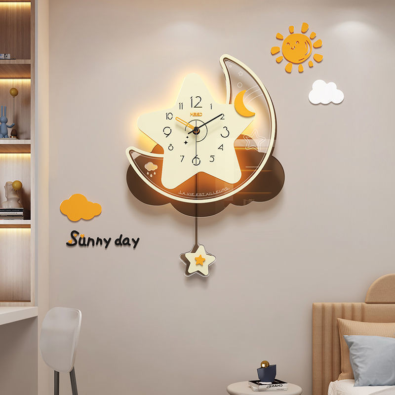 可愛時鐘 美世達2023年新掛鐘簡約現代家用時尚裝飾客廳鐘錶餐廳創意網紅鐘
