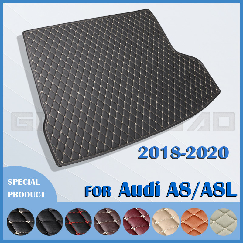 汽車後備箱墊適用於奧迪 A8/A8L Non-hybrid 2018 2019 2020 貨物襯墊地毯內飾配件蓋