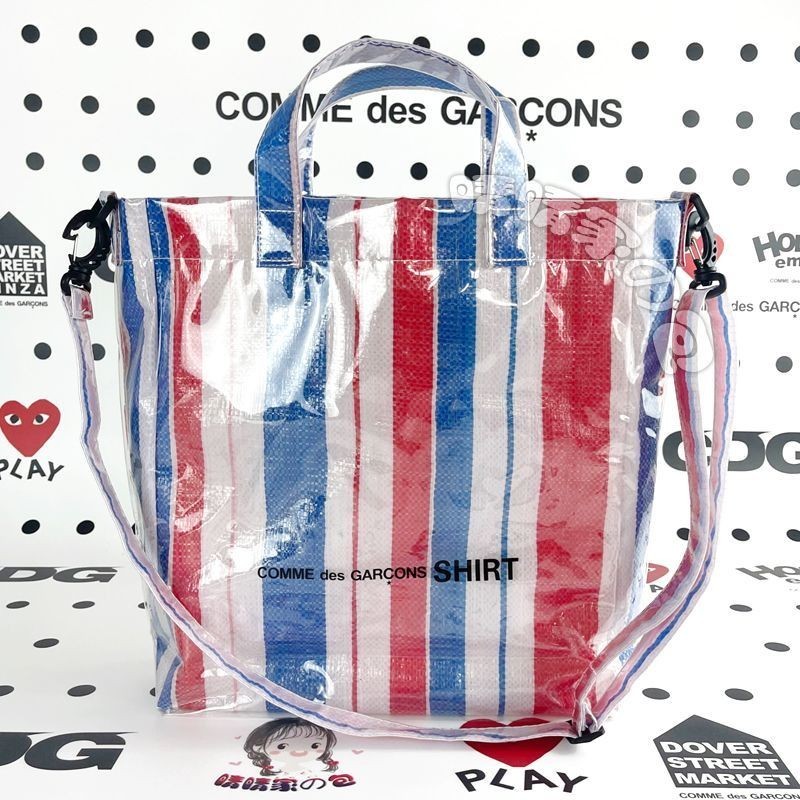 Comme Des Garcons CDG Rei Kawakubo PVC 斜挎編織購物袋可拆卸斜挎 Niche Cl