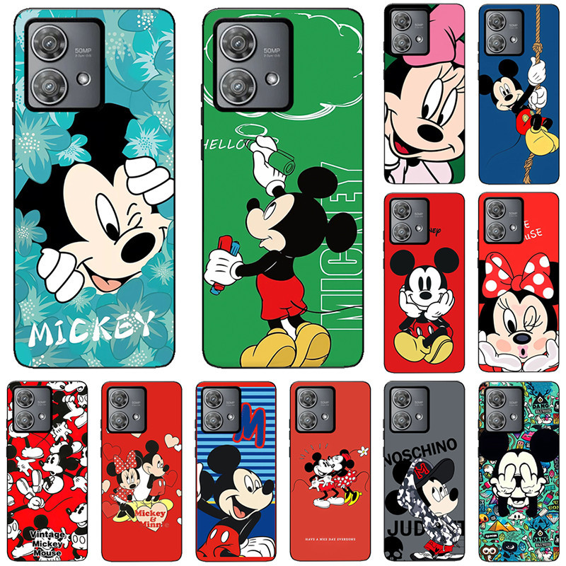 MOTOROLA 適用於摩托羅拉 Moto Edge 40 Neo Mickey &amp; Minnie Mouse 後蓋軟矽