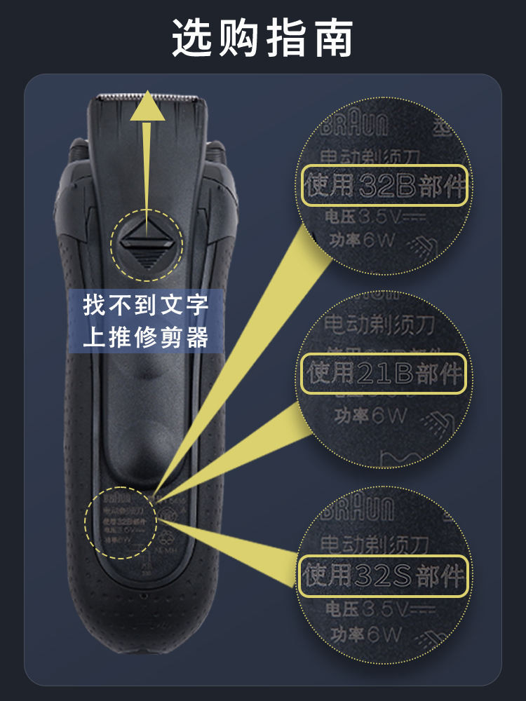 新品下殺=小紅書推薦= 博朗3系剃鬚刀刀頭S3刀片網罩 braun3010s 3020s 32b3000s21b配件