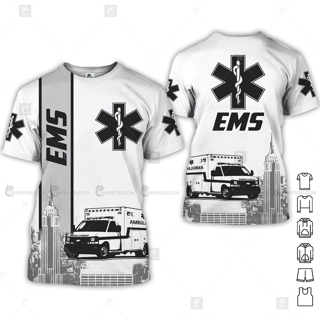 Ems 3D 全身印花衣服 NR141 醫療服裝 3D T 恤