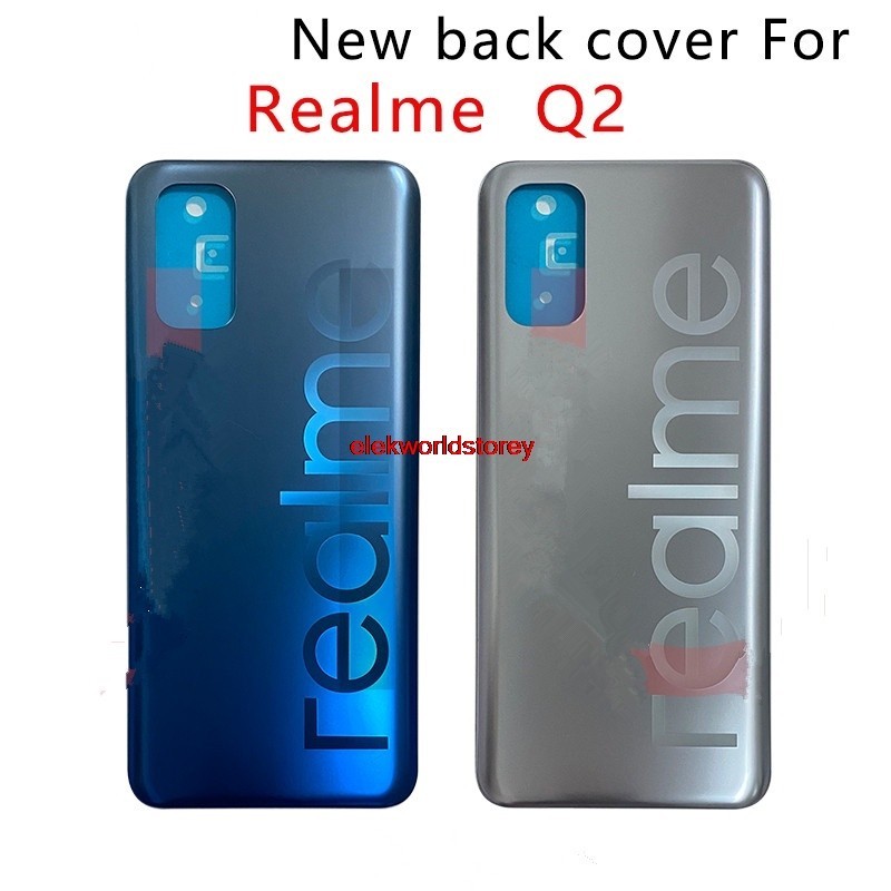 Elemy-適用於 Oppo Realme q2 電池後蓋塑料外殼更換部件適用於 Oppo Realme q2 後蓋電池