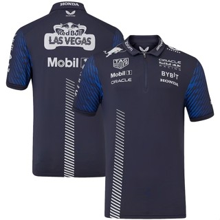 Oracle Red Bull Racing 特別版拉斯維加斯 Polo 衫 - 中性,最新 F1 賽車隊 Polo 衫