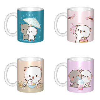 麻糬貓桃子和戈馬咖啡杯diy定製陶瓷茶奶杯杯子