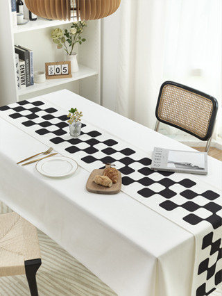 桌旗餐桌布,現代簡約長條茶几布藝鞋櫃床罩