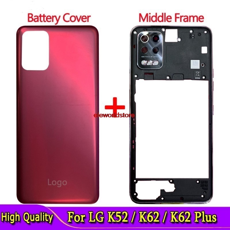 Eley-適用於 LG K52 LMK520 電池蓋後門外殼後殼適用於 K62 K62 Plus LMK525 電池蓋帶