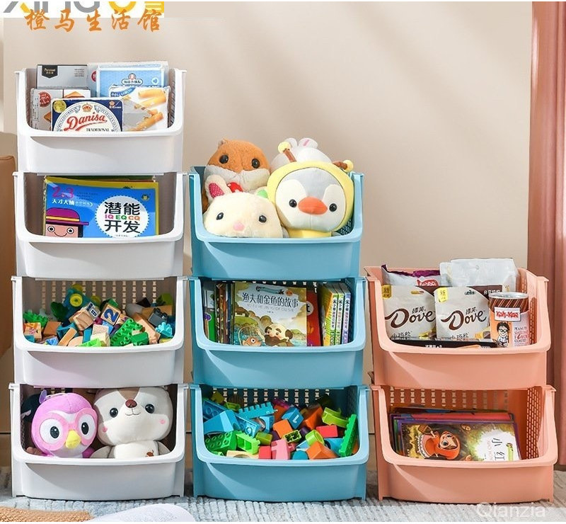【橙馬生活館】 居家生活 玩具整理 兒童玩具收納架 寶寶書本置物櫃 家用書架繪本架 零食多層置物架