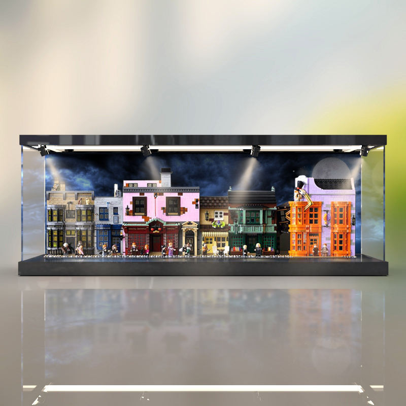 🚚免運🚚 ♞,♘壓克力展示盒適用樂高75978 哈利波特對角巷模型積木透明防塵罩