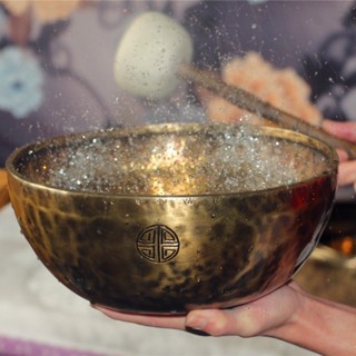 ♞,,27cm 滿月缽頌缽音療缽尼泊爾手工銅缽瑜伽SPA理療佛音碗缽孟擺件 免運 免運