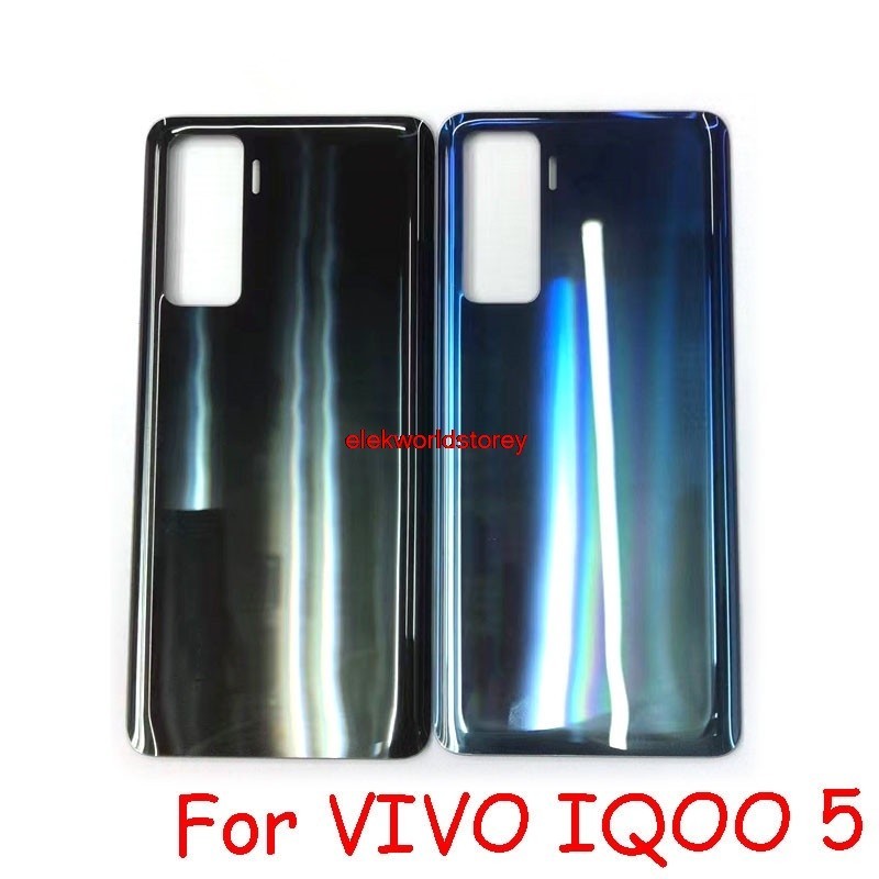 Elemy-原裝vivo iQOO 5 5G電池盒適用於vivo iQOO 5電池蓋外殼門後vivo iQOO5鏡框