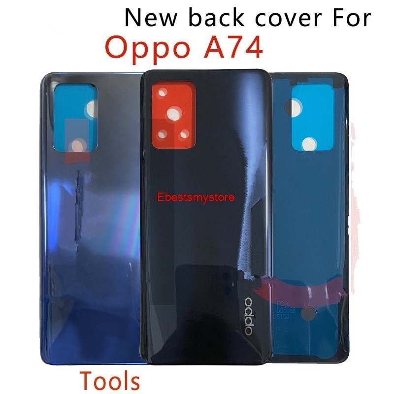 Ebemy-後蓋適用於 Oppo A74 電池蓋板後門外殼更換維修零件