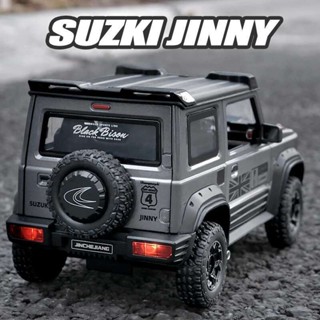 SUZUKI Jimny-alloy越野車玩具車1:18模切方向盤模型聲光兒童玩具