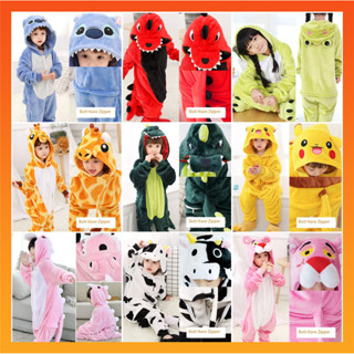 Kigurumi Dinosaur Stitch Onesies 睡衣 2024 兒童兒童動物連身衣女孩男孩角色扮演睡衣