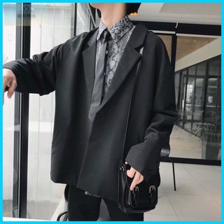 【臺灣出貨】 西裝外套 M-2XL 男外套 單排扣簡約外套 韓版潮流西服 休閑寬松男士正裝 韓國夾克 正韓衣著