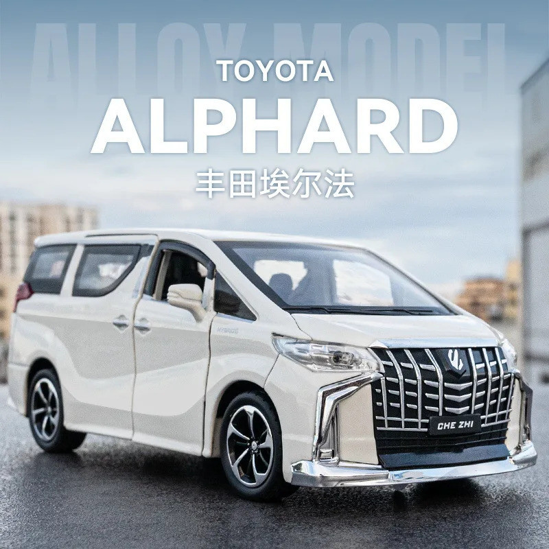 1:32豐田alphard高仿真壓鑄金屬合金模型車兒童玩具收藏禮物