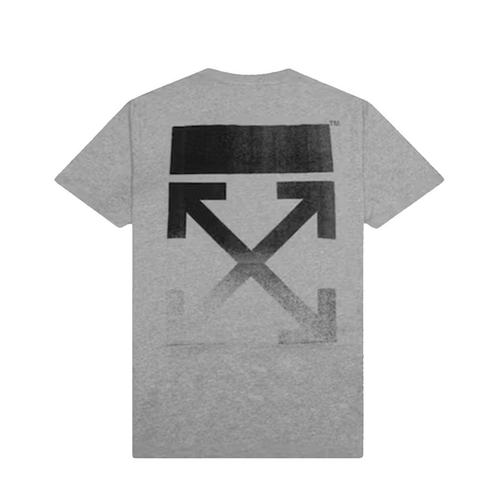 [FLOMMARKET] OFF-WHITE DEGRADE ARROW SLIM TEE 漸層箭頭 窄版短T 灰色