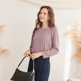 OB嚴選 柔美綴蕾絲細緻百褶不易皺上衣 《AB14061》大尺碼/現貨/女裝