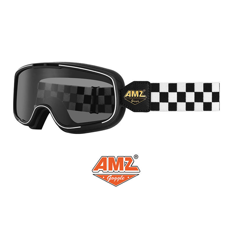 AMZ機車風鏡頭盔護目鏡復古機車全盔騎行防晒越野防風鏡戴眼鏡