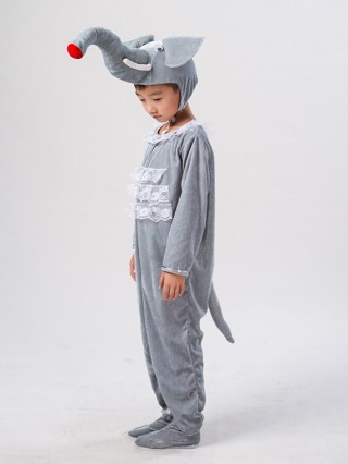 現貨 六一兒童動物表演服裝小象表演服成人兒童動物表演服裝大象夏裝