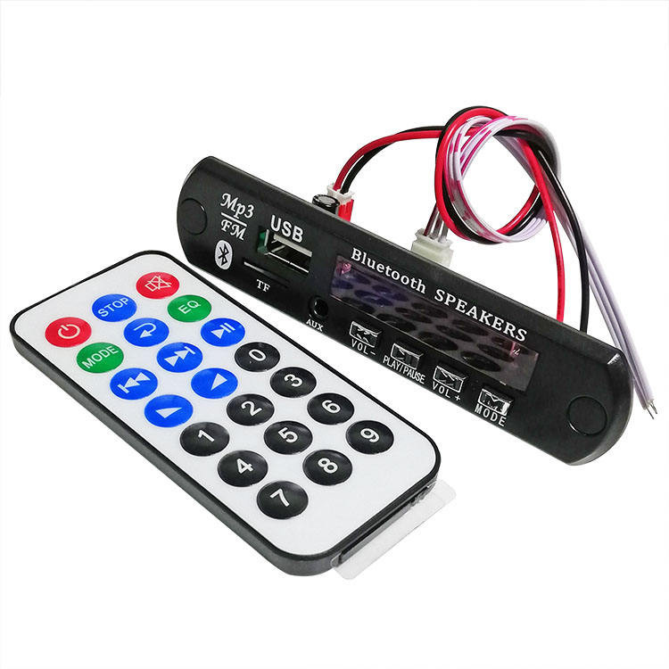 DC12V MP3車用5V彩屏解碼板通話FM收音TF卡無損播放軟體