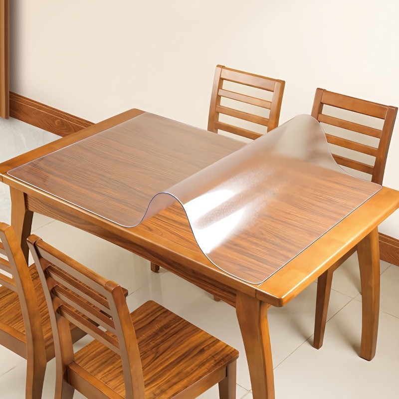 PVC透明桌布軟玻璃防水防黏防燙防滑耐高溫餐桌墊茶几墊電視櫃墊