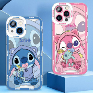 迪士尼 Angel Lilo And Stitch Cover 透明 Angel Eyes 手機殼適用於 iPhone