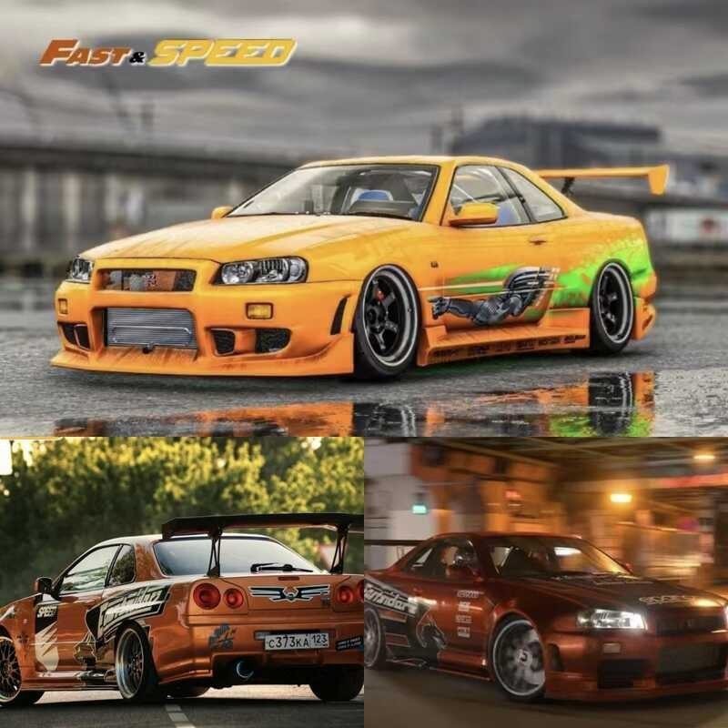 Fast Speed FS 1:64 NISSAN GTR R34 Z-Tune NFS Collection壓鑄合金車