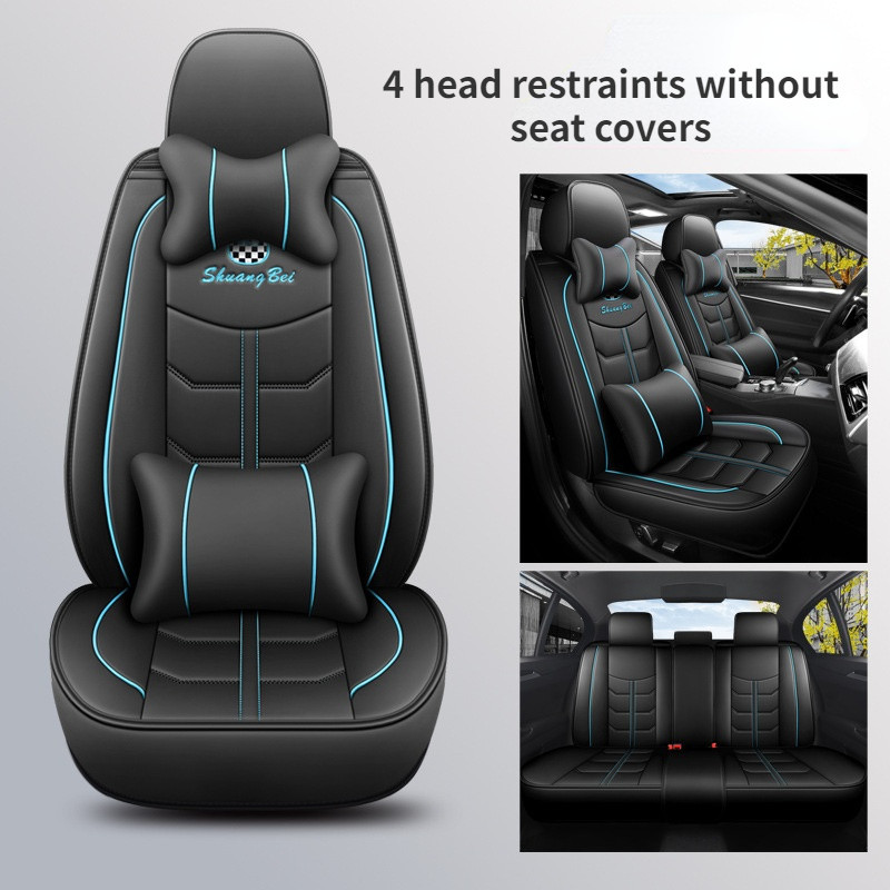 MAZDA 通用型全覆蓋汽車座椅套 PU 皮革全套前座+後座可用於 Altis Mg4 馬自達
