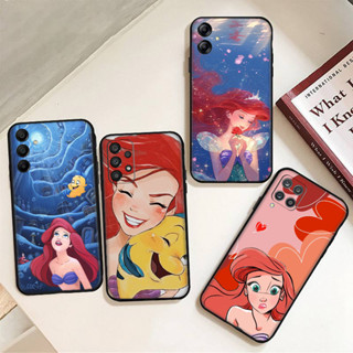 SAMSUNG 黑色手機殼愛麗兒小美人魚三星Note 8 Note 9 Note 10 Lite 10 Plus Not